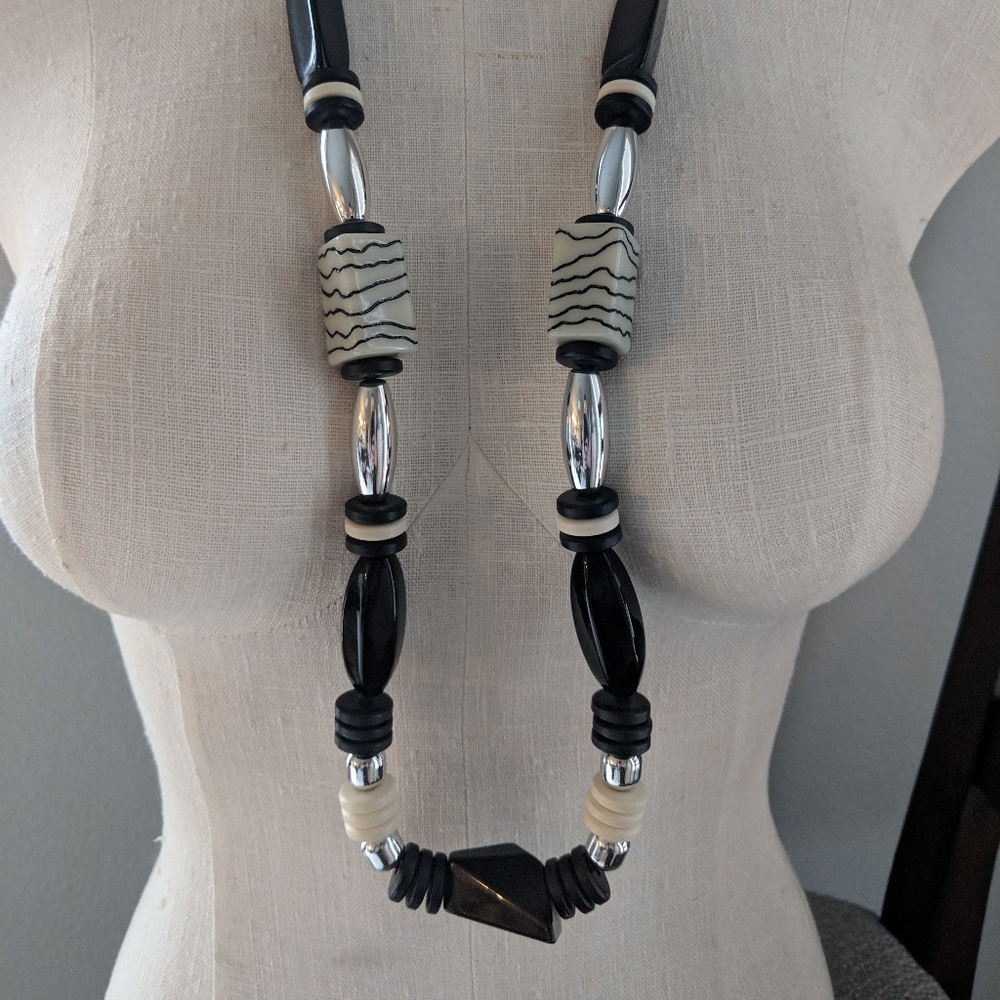 Chico's Chunky Bead Long Necklace